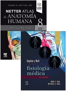 Lote GUYTON y HALL Tratado de Fisiología Médica + NETTER Atlas de Anatomía Humana